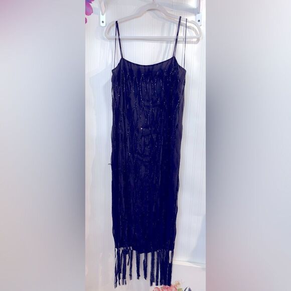 NWT ZARA ZW COLLECTION SEQUINNED
DRESS WITH FRINGE SZ M-L - Picture 3 of 11